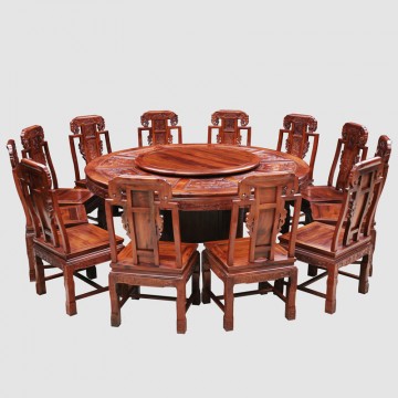 Classical Chinese African acid branch non acid 1.8 meters round table thirteen pieces