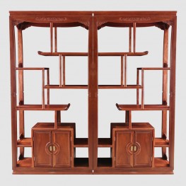 Solid wood duo shelf, yishujia, xuanguang